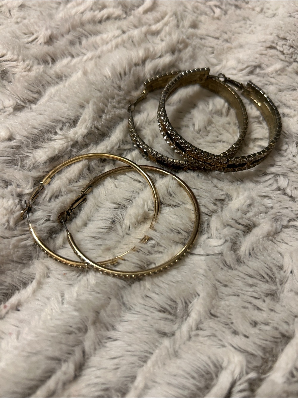 Gold Hoop Earrings Set - Women Jewelry